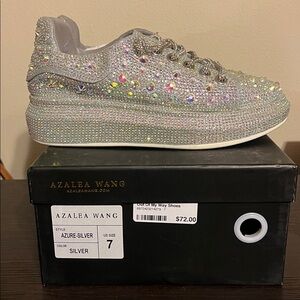 Azalea Wang Silver Women's Sneakers